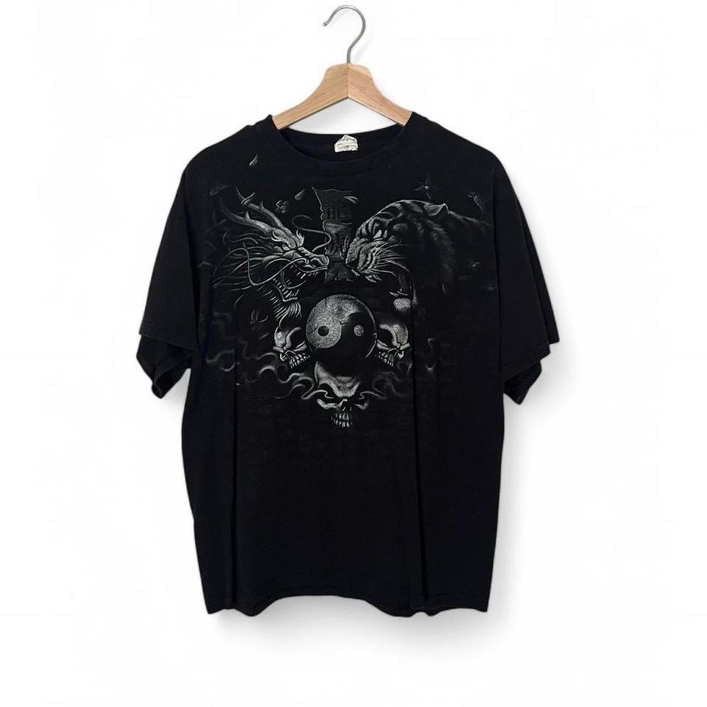 y2k Grunge Graphic Black T shirt